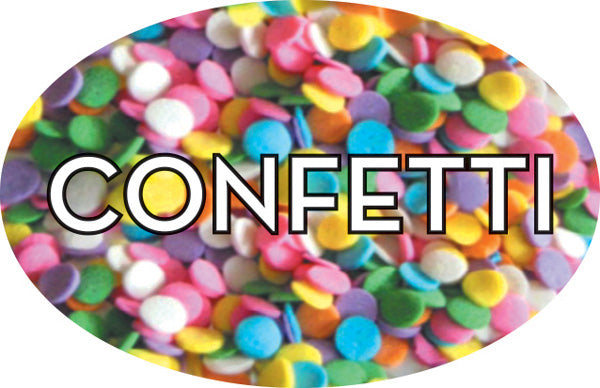 Confetti Flavor Labels, Confetti Flavor Stickers