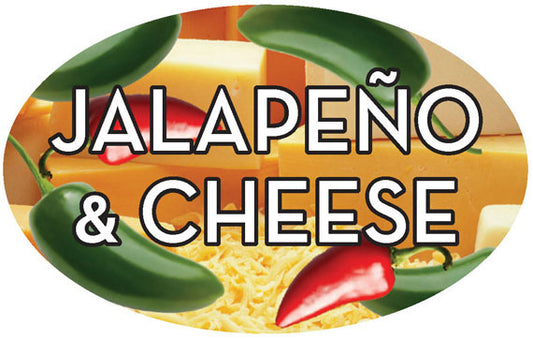 Jalapeno and Cheese Flavor Labels, Jalapeno & Cheese Stickers
