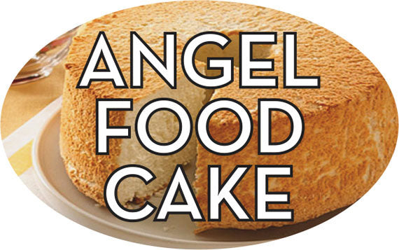 Angel Food Cake Flavor Labels, Angel Food Cake Stickers