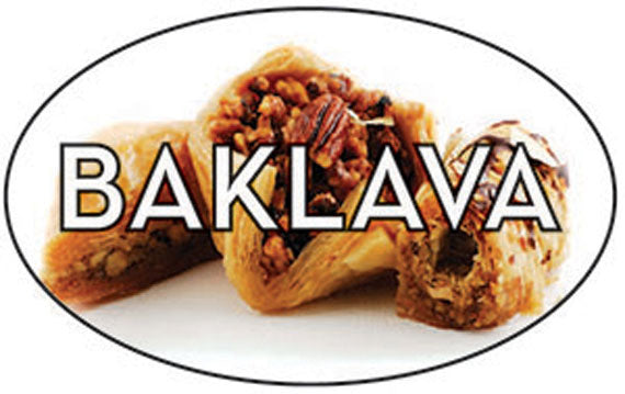 Baklava Flavor Labels, Baklava Flavor Stickers