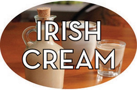 Irish Cream Flavor Labels, Irish Cream Flavor Stickers