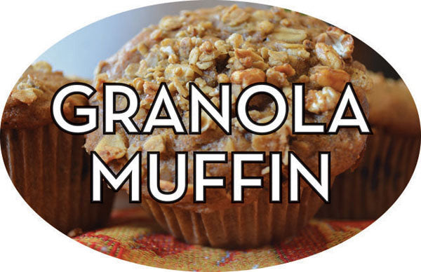 Granola Muffin Flavor Labels, Granola Muffin Flavor Stickers