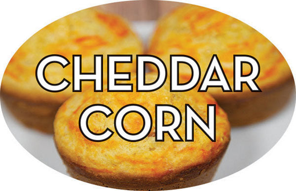 Cheddar Corn Flavor Labels, Cheddar Corn Flavor Stickers