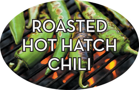 Roasted HOT Hatch Chili Flavor Labels, HOT Hatch Chili Stickers
