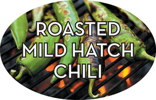 Roasted MILD Hatch Chili Flavor Labels, Mild Hatch Chili Sticker