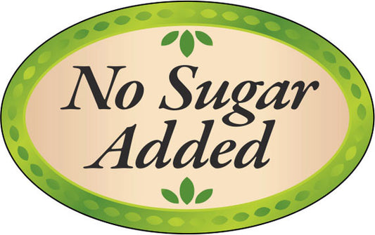 No Sugar Added Labels, No Sugar Added Stickers