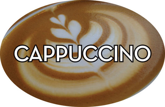 Cappuccino Flavor Labels, Cappuccino Flavor Stickers