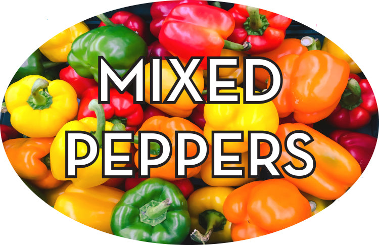 Mixed Peppers Flavor Labels, Mixed Peppers Stickers