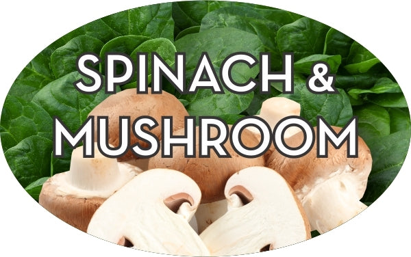 Spinach & Mushroom Flavor Labels, Spinach & Mushroom Stickers
