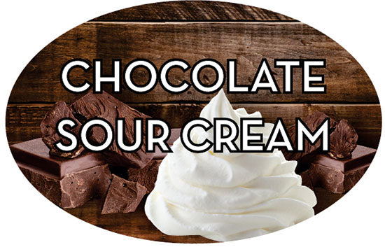 Chocolate Sour Cream Flavor Labels