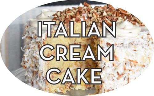 Italian Cream Cake Flavor Labels