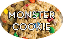 Monster Cookie Flavor Label, Monster Cookie Flavor Stickers