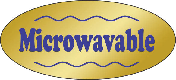 Microwavable Gold Foil Labels, Microwavable Stickers