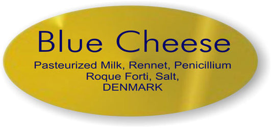 Blue Cheese Foil Ingredient Labels, Blue Cheese Stickers