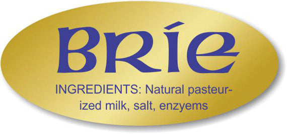 Brie Cheese Ingredient Labels, Brie Cheese Stickers