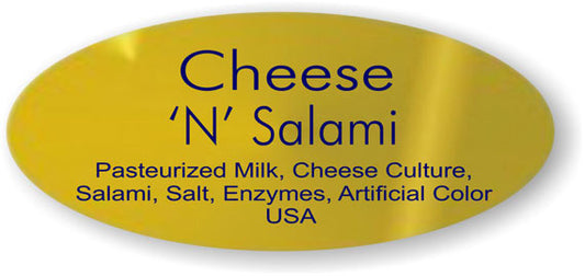 Cheese and Salami Ingredient Labels, Cheese and Salami Stickers