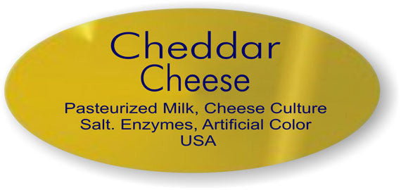 Cheddar Cheese Ingredient Labels, Cheddar Cheese Stickers