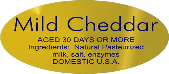Mild Cheddar Cheese Ingredient Labels
