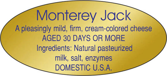 Monterey Jack Cheese Ingredient Labels
