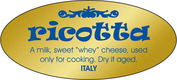 Ricotta Cheese Descriptive Labels