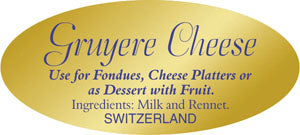 Gruyere Cheese Ingredient Labels