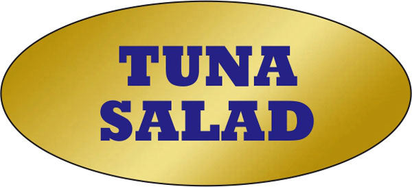 Tuna Salad Foil Labels, Tuna Salad Stickers