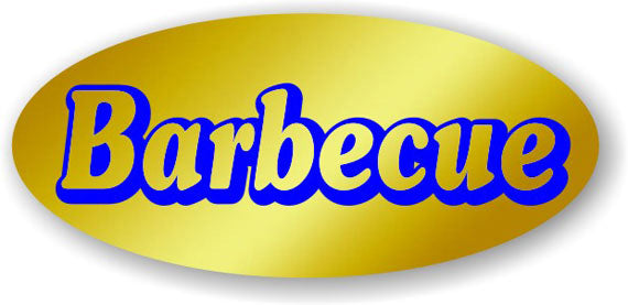 Barbecue Seasoning Gold Foil Labels, Barbecue Stickers 500/Roll ...