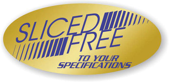 Sliced Free To Your Specifications Foil Labels, Sliced Stickers