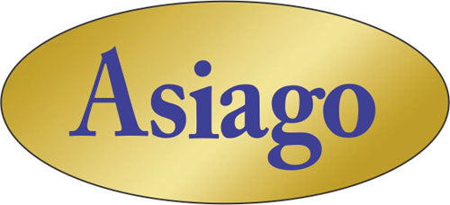 Asiago Cheese Gold Foil Labels, Asiago Cheese Stickers