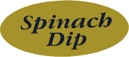 Spinach Dip Gold Foil Labels, Spinach Dip Stickers