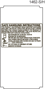Avery Berkel CX20/CX30 96mm Safe Handling Labels #1462sh