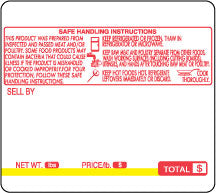 Exact 960 UPC 8 Line Ingredient scale labels w/shi LST-2624