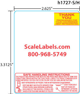 Mettler Toledo 325/8460/UCST ET 3.3" Safe Handling Scale Labels