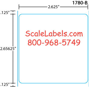 Mettler Toledo 8860-C 2.65" Blank Scale Labels
