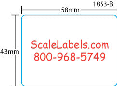 Bizerba 43mm Blank Scale Labels, 43mm Labels for Bizerba Scales