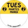 3" Tuesday Day of the Week - Ultra Removable Labels