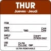 2"x 2" Thursday Day of the Week - Ultra Removable