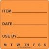 7 Day, Item, Date, Use By Food Shelf Life Labels