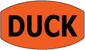 Duck DayGlo Labels, Duck Stickers