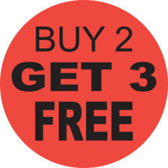 Buy 2 Get 3 Free 1.25" Circle Labels