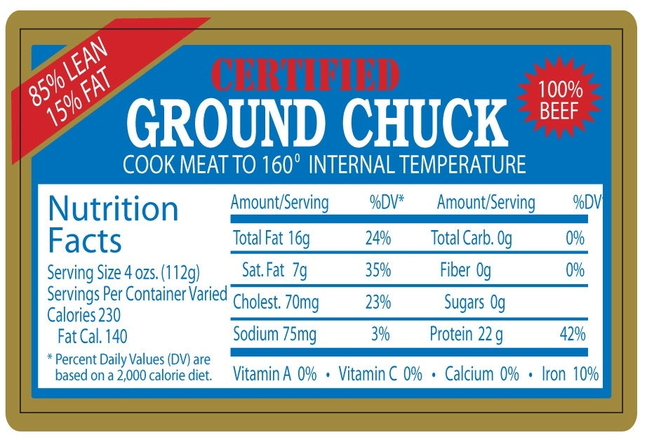 NUTRITION FACT & GRIND Labels for Ground Meats – ScaleLabels.com