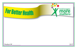 3.5" x 5.5" 5 A Day For Better Health Sign Cards