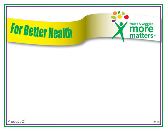 5.5" x 7" 5 A Day For Better Health Sign Cards