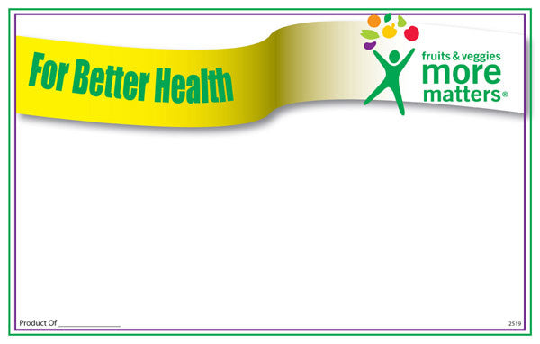 7" x 11" 5 A Day For Better Health Sign Cards