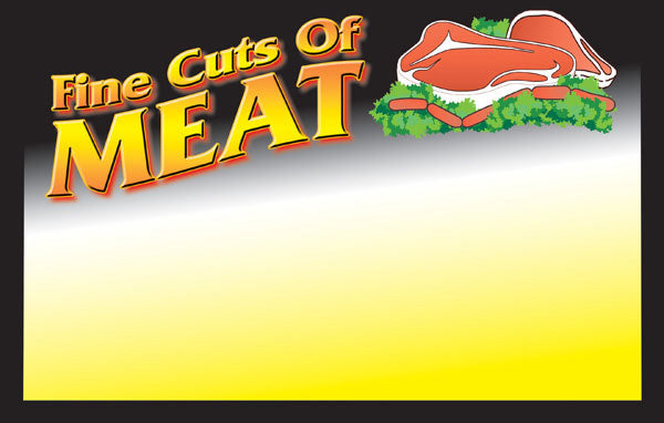 11" x 7" Fine Cuts of Meat Sign Card Blanks