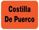 Costilla De Puerco Label