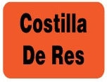 Costilla De Res DayGlo Label