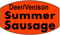 Deer/Venison Summer Sausage Labels, Deer/Venison Stickers