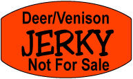 Deer/Venison Jerky Not For Sale Labels, Stickers
