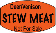 Deer/Venison Stew Meat Not For Sale Labels, Stickers